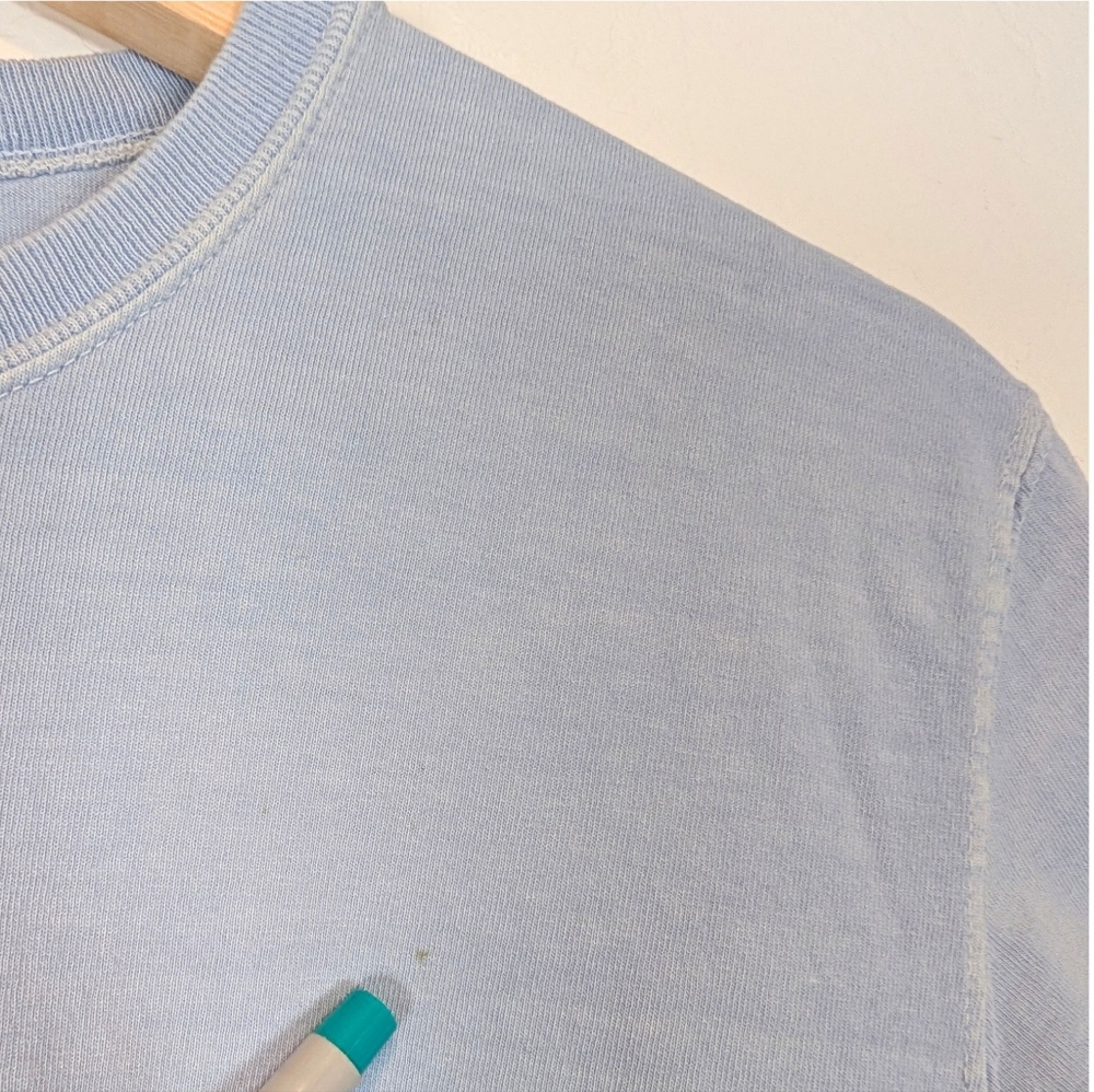 Vintage Life Is Good Jake Yoga Women's Cotton Tee Shirt Small Light Blue Cotton - Picture 6 of 6